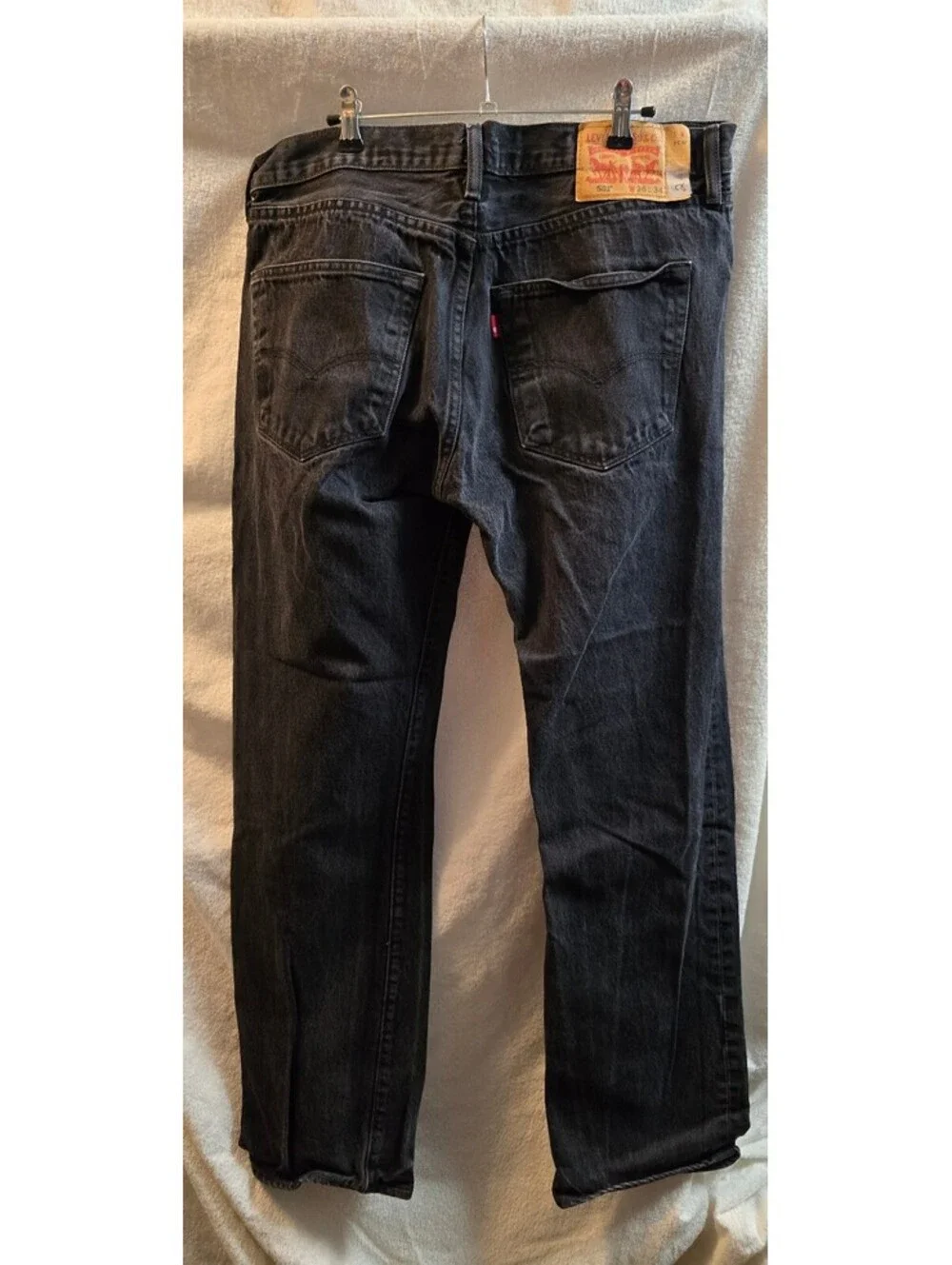 Circa 2014 Black 36x34 Button Fly Authentic Levi 501's